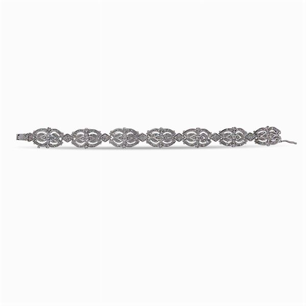 Bracciale in oro bianco 18kt e diamanti