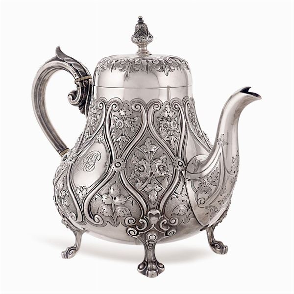 Victorian silver teapot