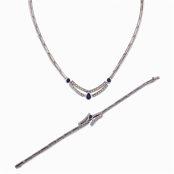 Parure in oro bianco 18kt