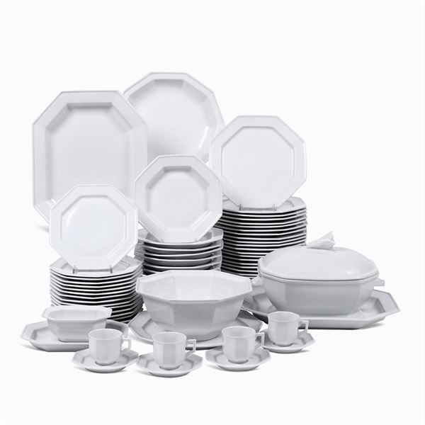 White porcelain tableware service (84)