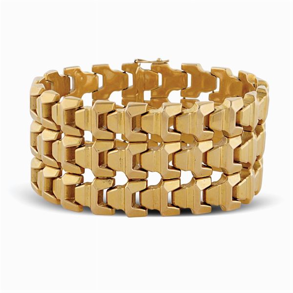 Bracciale a fascia in oro giallo 18kt