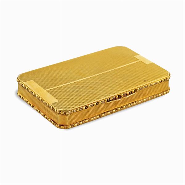 Tabacchiera in oro giallo 18kt