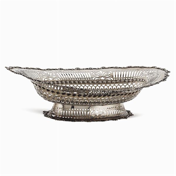 Silver pierced basket  (Birmingham, 1900)  - Auction Fine Silver & The Art of the Table - Colasanti Casa d'Aste