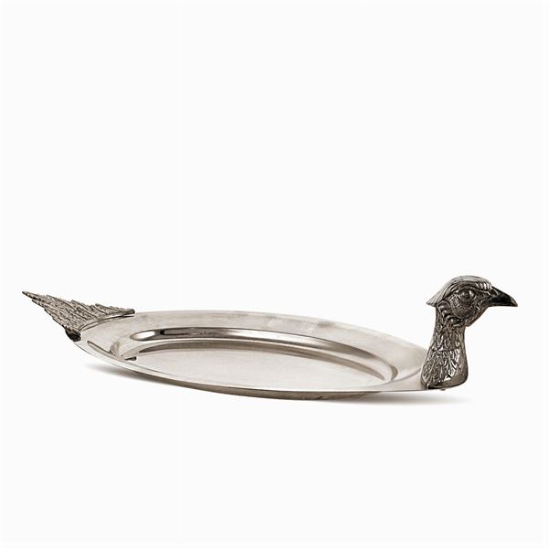 Silvered metal tray  (20th century)  - Auction Fine Silver & The Art of the Table - Colasanti Casa d'Aste