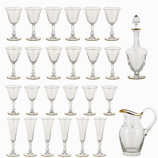 Saint Louis, servizio di bicchieri in cristallo (50)  (Francia, XX Sec.)  - Asta ARGENTI E L'ARTE DELLA TAVOLA  - Colasanti Casa d'Aste