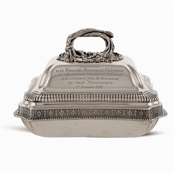 Silver entrée dish