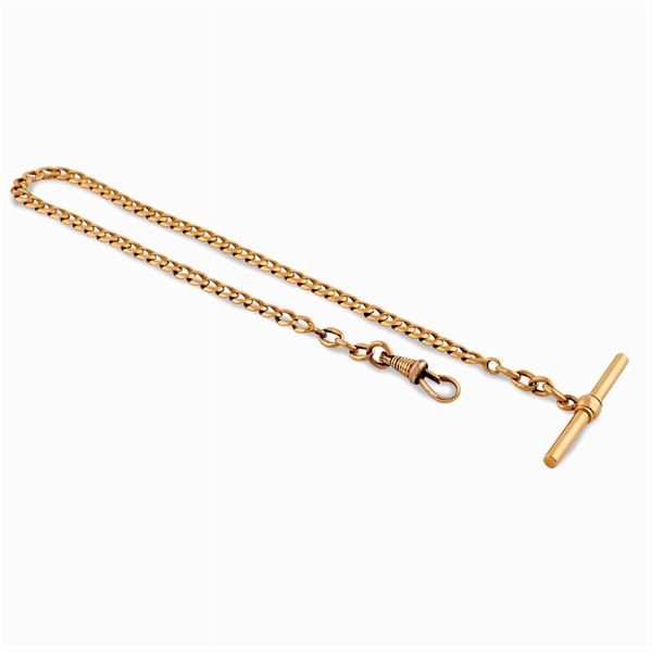 18kt rose gold watch chain