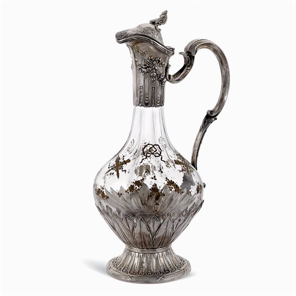 Crystal and silver jug  (France, second half 19th century)  - Auction Fine Silver & The Art of the Table - Colasanti Casa d'Aste
