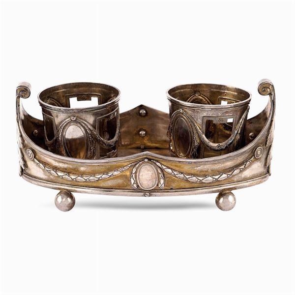 Silver compote  (Kingdom of Sardinia, early 19th century)  - Auction Fine Silver & The Art of the Table - Colasanti Casa d'Aste