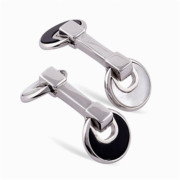 18kt white gold cufflinks  - Auction Important Jewels & Fine Watches - Colasanti Casa d'Aste