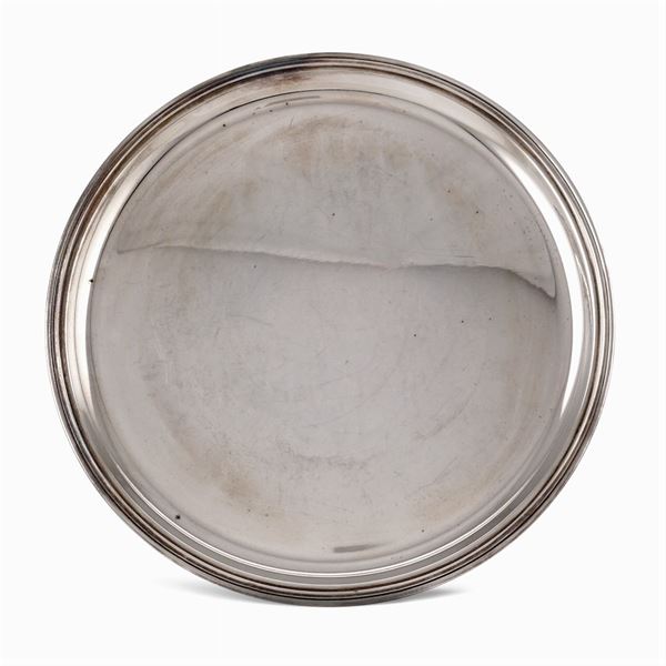 Silver circular tray  (Italy, 20th century)  - Auction Fine Silver & The Art of the Table - Colasanti Casa d'Aste