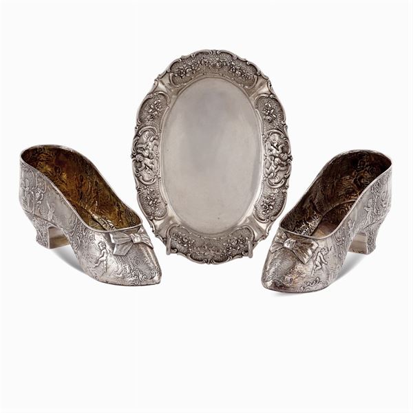 Gruppo di oggetti in argento (3)  (Germania, XIX  - XX Sec.)  - Asta ARGENTI E L'ARTE DELLA TAVOLA  - Colasanti Casa d'Aste