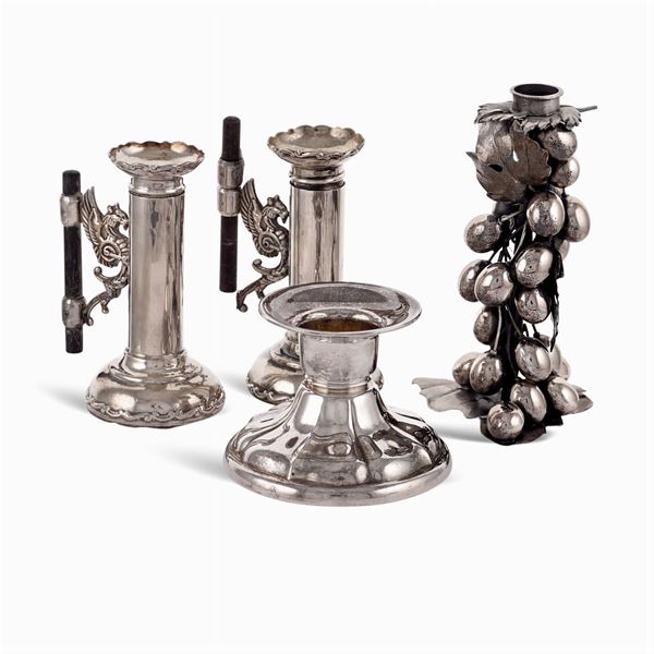 Group of silver objects (4)  (Italy - England, 20th century)  - Auction Fine Silver & The Art of the Table - Colasanti Casa d'Aste