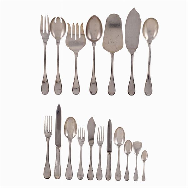Silver cutlery service (160)  (Italy, 20th century)  - Auction Fine Silver & The Art of the Table - Colasanti Casa d'Aste