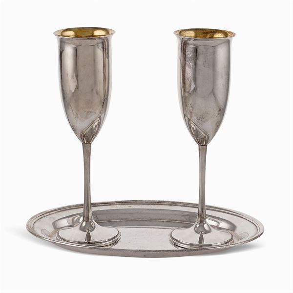 Silver champagne set (3)  (Italy, 20th century)  - Auction Fine Silver & The Art of the Table - Colasanti Casa d'Aste
