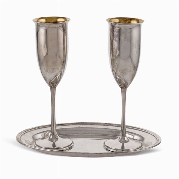 Set da champagne in argento (3)