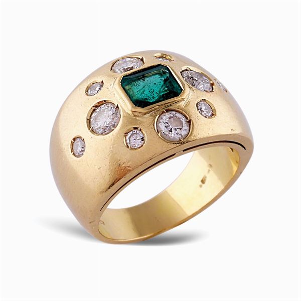 Anello a fascia in oro giallo 18kt