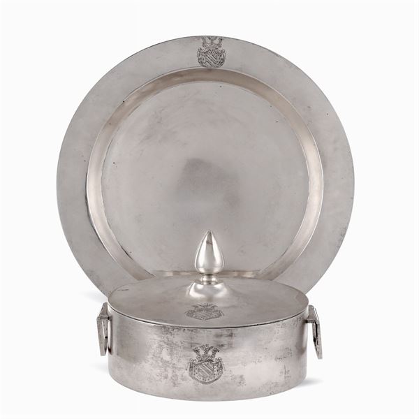 Legumiera con presentoire in argento