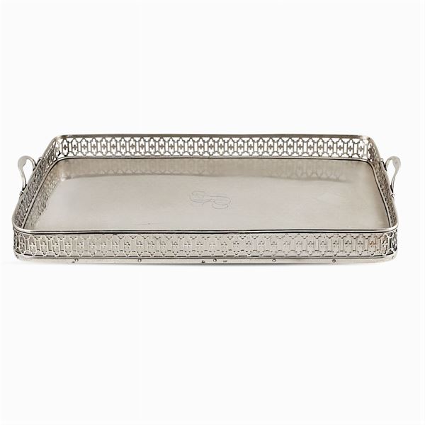 Two-handled silver tray