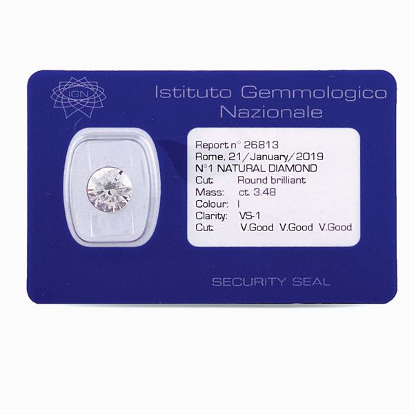 Diamante taglio brillante in blister ct 3,48
