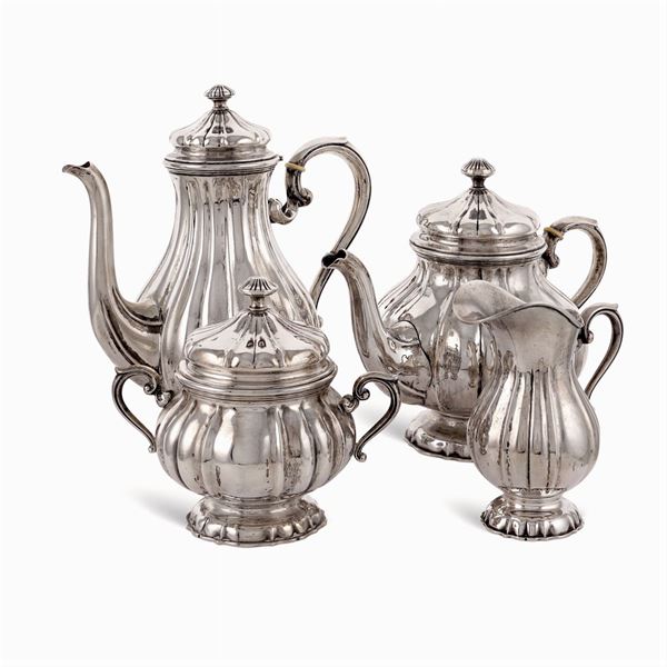 Silver tea and coffee service (4)  (Italy, 20th century)  - Auction Fine Silver & The Art of the Table - Colasanti Casa d'Aste