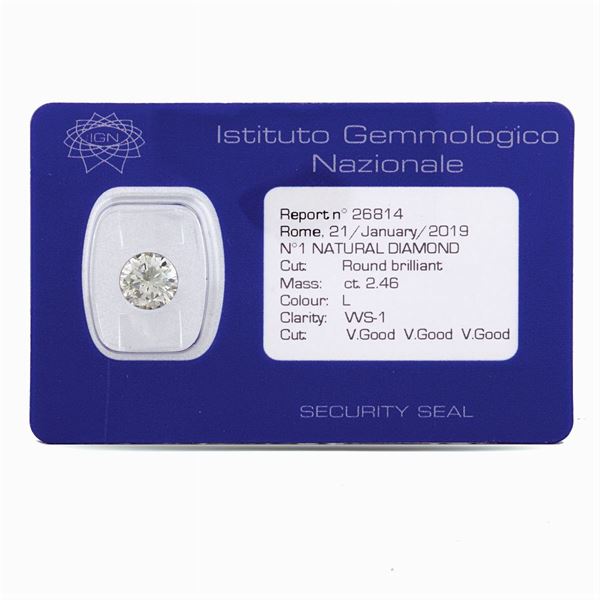 Diamante taglio brillante in blister ct 2,46