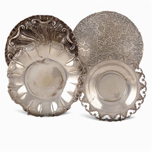 Group of four silver centeripece stands  (Italy, 20th century)  - Auction Fine Silver & The Art of the Table - Colasanti Casa d'Aste