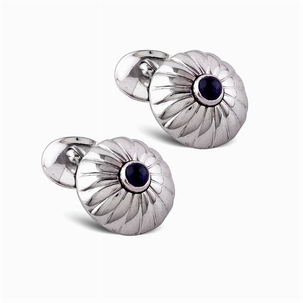 Gemelli circolari in oro bianco 18kt