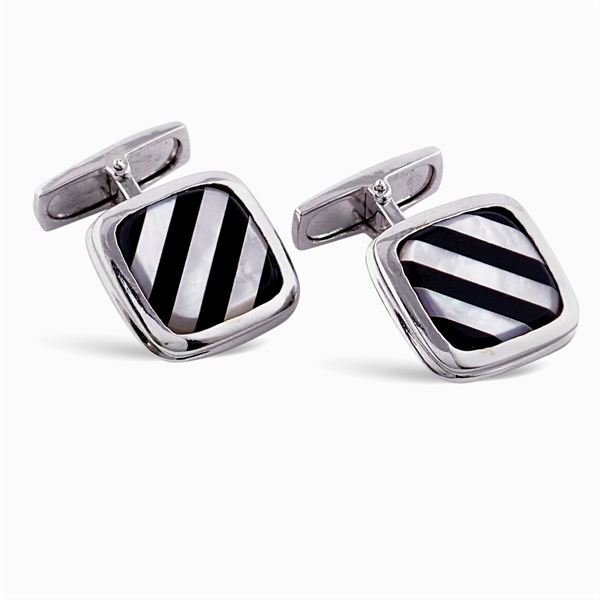 18kt white gold squared cufflinks  - Auction Important Jewels & Fine Watches - Colasanti Casa d'Aste