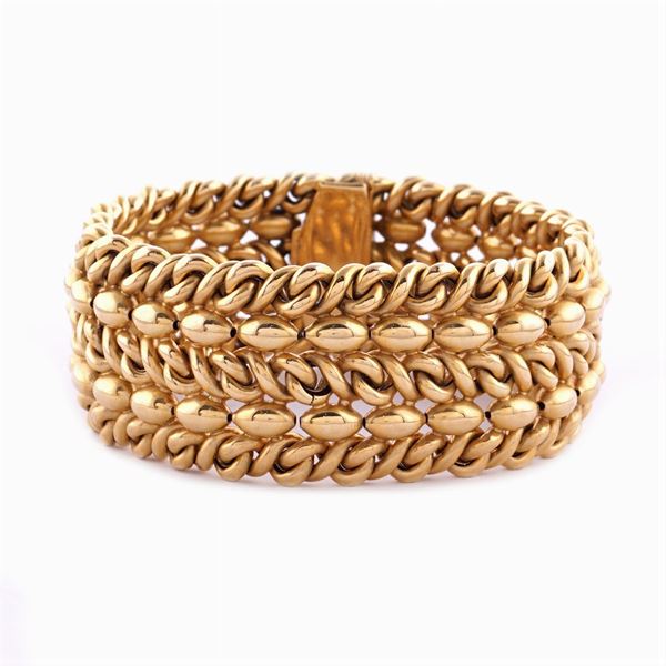 Bracciale a fascia in oro giallo 18kt