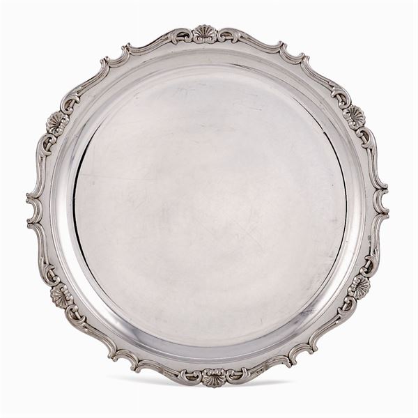 Circular silver tray  (Italy, 20th century)  - Auction Fine Silver & The Art of the Table - Colasanti Casa d'Aste