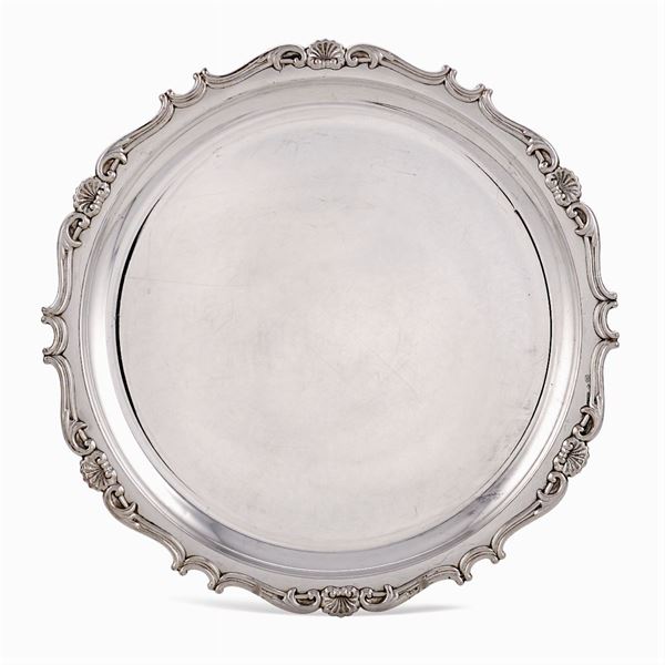 Circular silver tray  (Italy, 20th century)  - Auction Fine Silver & The Art of the Table - Colasanti Casa d'Aste