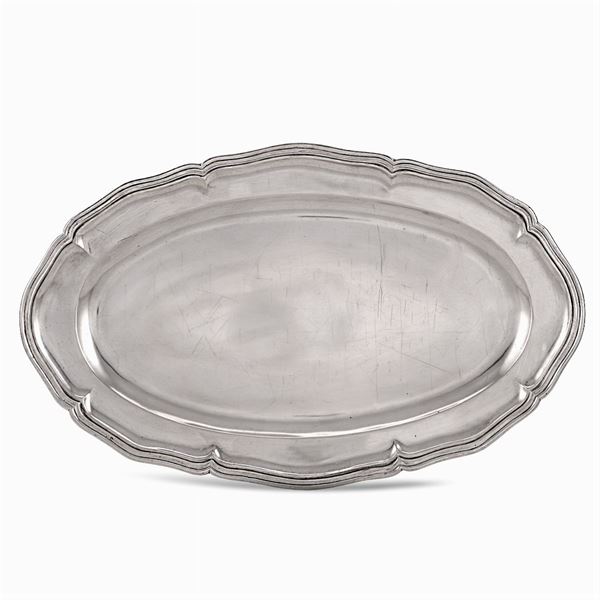 Silver serving tray