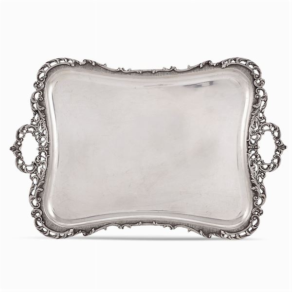 Two-handled silver tray  (Italy, 20th century)  - Auction Fine Silver & The Art of the Table - Colasanti Casa d'Aste