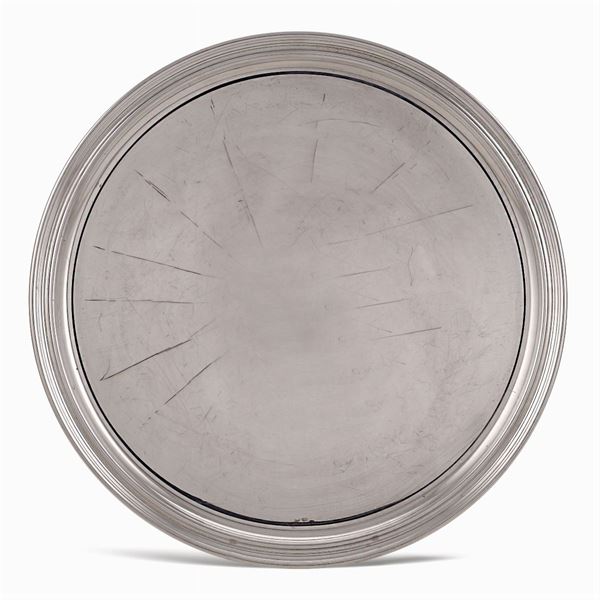 Circular silver tray  (Italy, 20th century)  - Auction Fine Silver & The Art of the Table - Colasanti Casa d'Aste