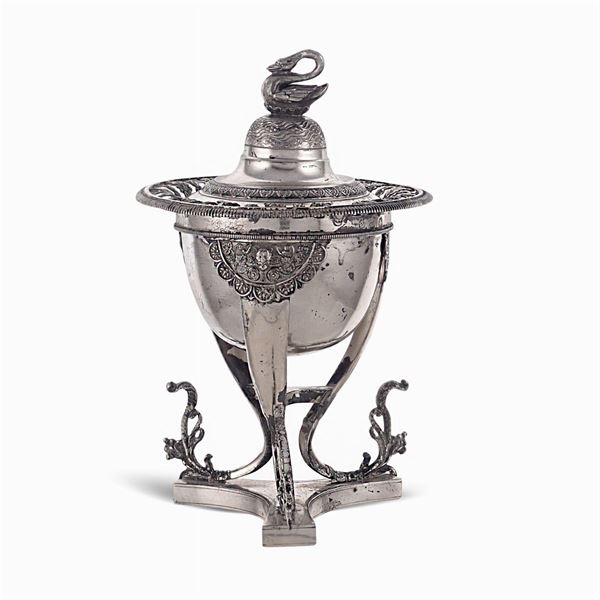 Silver sugar bowl