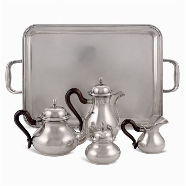 Silver tea and coffee service (5)  (Italy, 20th century)  - Auction Fine Silver & The Art of the Table - Colasanti Casa d'Aste