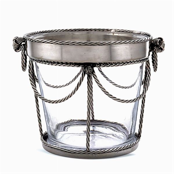 Silvered metal champagne bucket  (Italy, 20th century)  - Auction Fine Silver & The Art of the Table - Colasanti Casa d'Aste