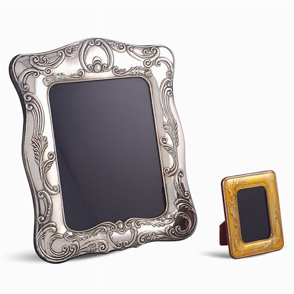 Two silver and velvet frames  (Italy, 20th century)  - Auction Fine Silver & The Art of the Table - Colasanti Casa d'Aste