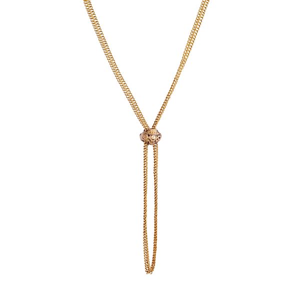 18kt gold sautoir necklace