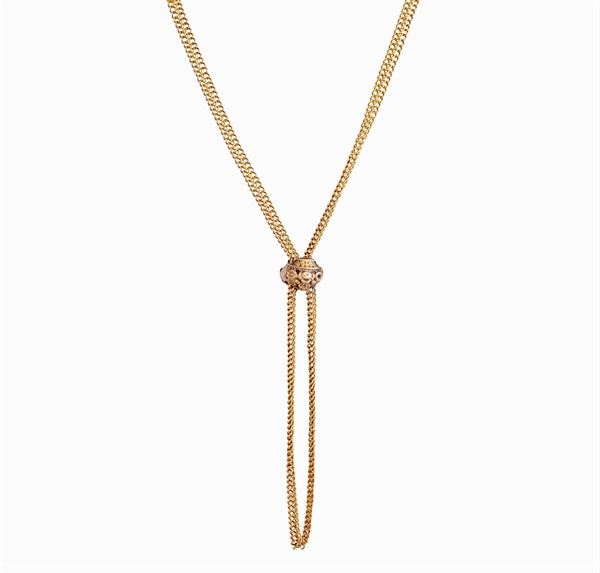 Collana saliscendi in oro giallo 18kt