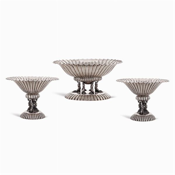 Set da tavola in argento (3)  (Spagna, metà XX Sec.)  - Asta ARGENTI E L'ARTE DELLA TAVOLA  - Colasanti Casa d'Aste
