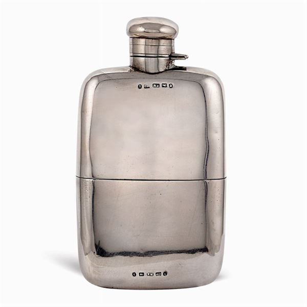 Silver flask for whisky