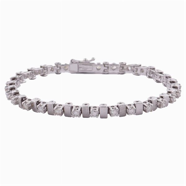 Bracciale in oro bianco 18kt e diamanti
