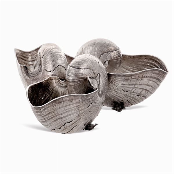 Centrotavola "Nautilus" in argento