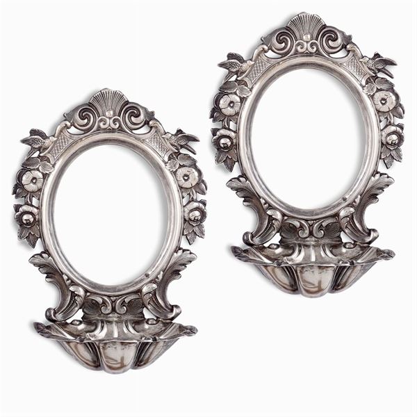 Pair of silver stoups