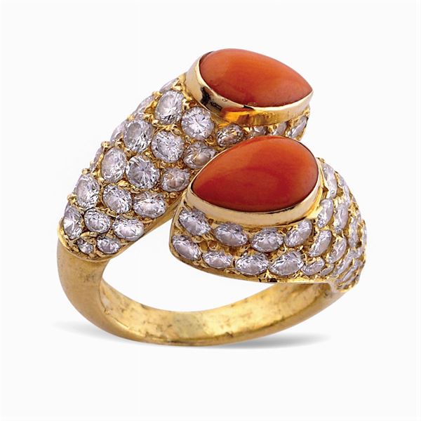 Cartier, anello contrarié in oro giallo 18kt