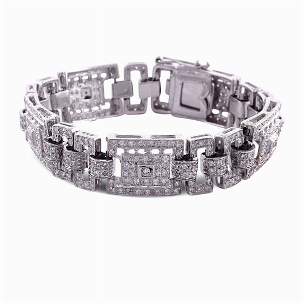 18kt white gold geometric pattern bracelet  - Auction Important Jewels & Fine Watches - Colasanti Casa d'Aste