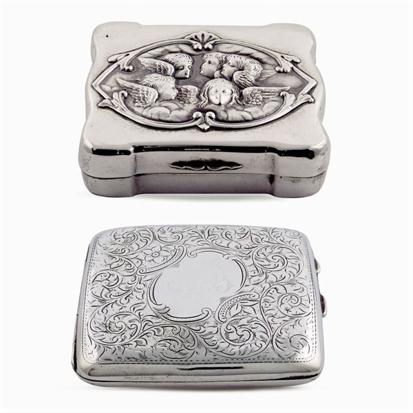 Due scatole in argento  (Inghilterra, XX Sec.)  - Asta ARGENTI E L'ARTE DELLA TAVOLA  - Colasanti Casa d'Aste