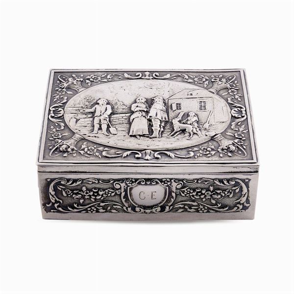 Tabacchiera in argento  (Germania, XIX Sec.)  - Asta ARGENTI E L'ARTE DELLA TAVOLA  - Colasanti Casa d'Aste